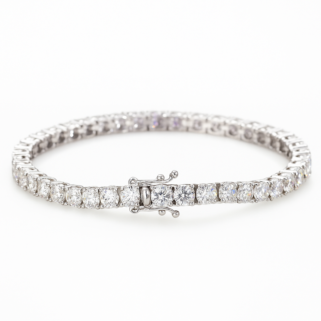 VVS1 Moissanite 4mm Tennis Bracelet