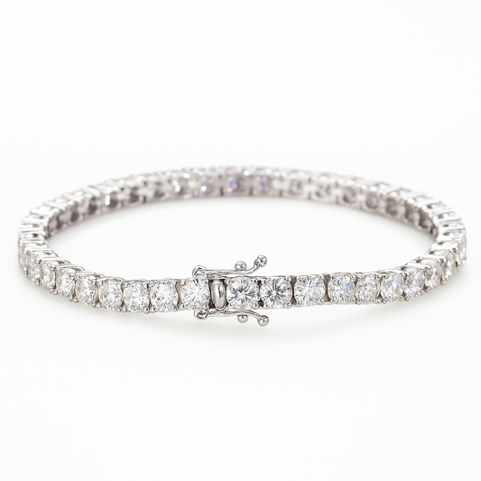 VVS1 Moissanite 4mm Tennis Bracelet