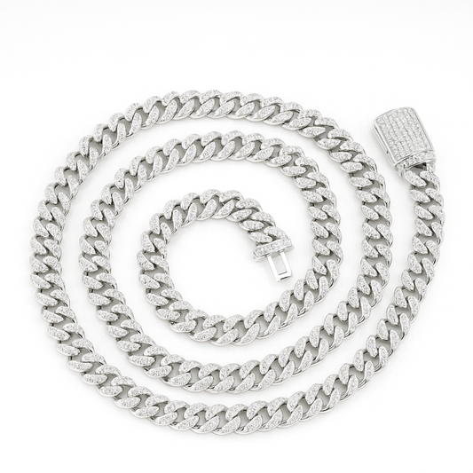 VVS1 Moissanite 6mm Cuban Link Chain & Bracelet