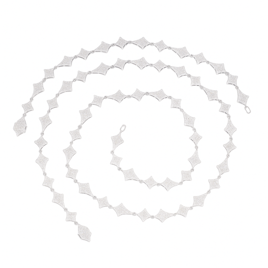 VVS1 Moissanite 8mm Thistles and Thorns Link Chain & Bracelet