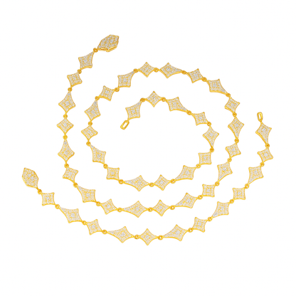 VVS1 Moissanite 8mm Thistles and Thorns Link Chain & Bracelet