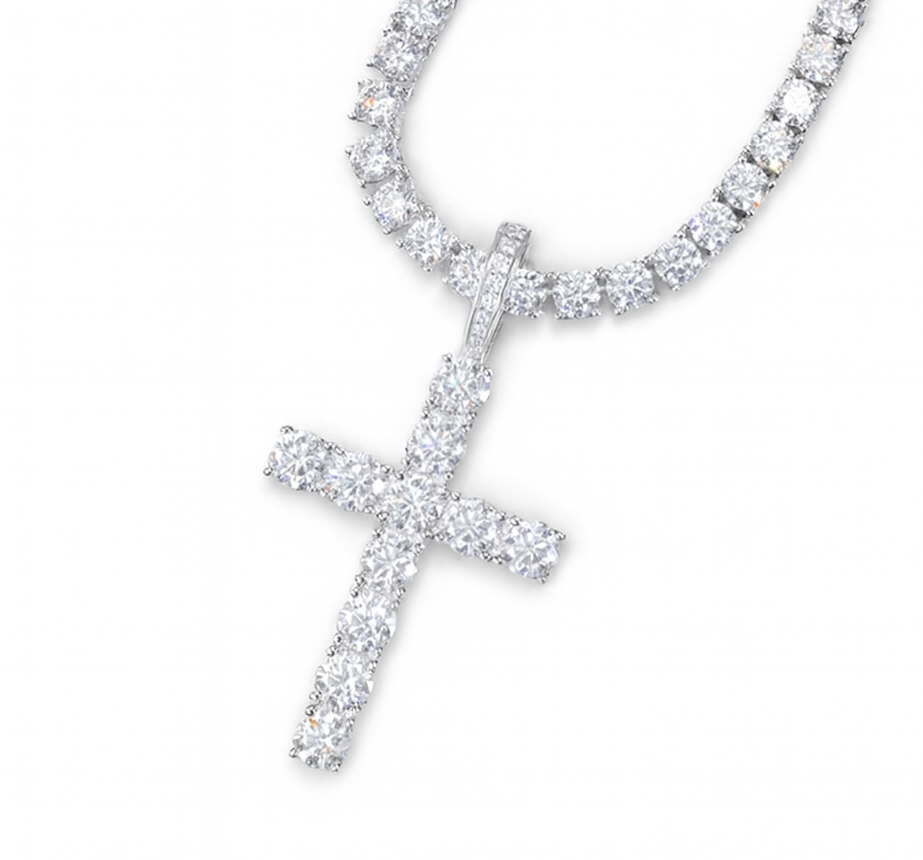 VVS1 Moissanite Cross Pendant