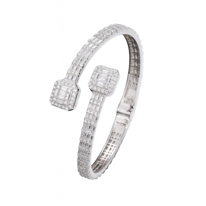 VVS1 Moissanite Full Baguette Cut Bracelet