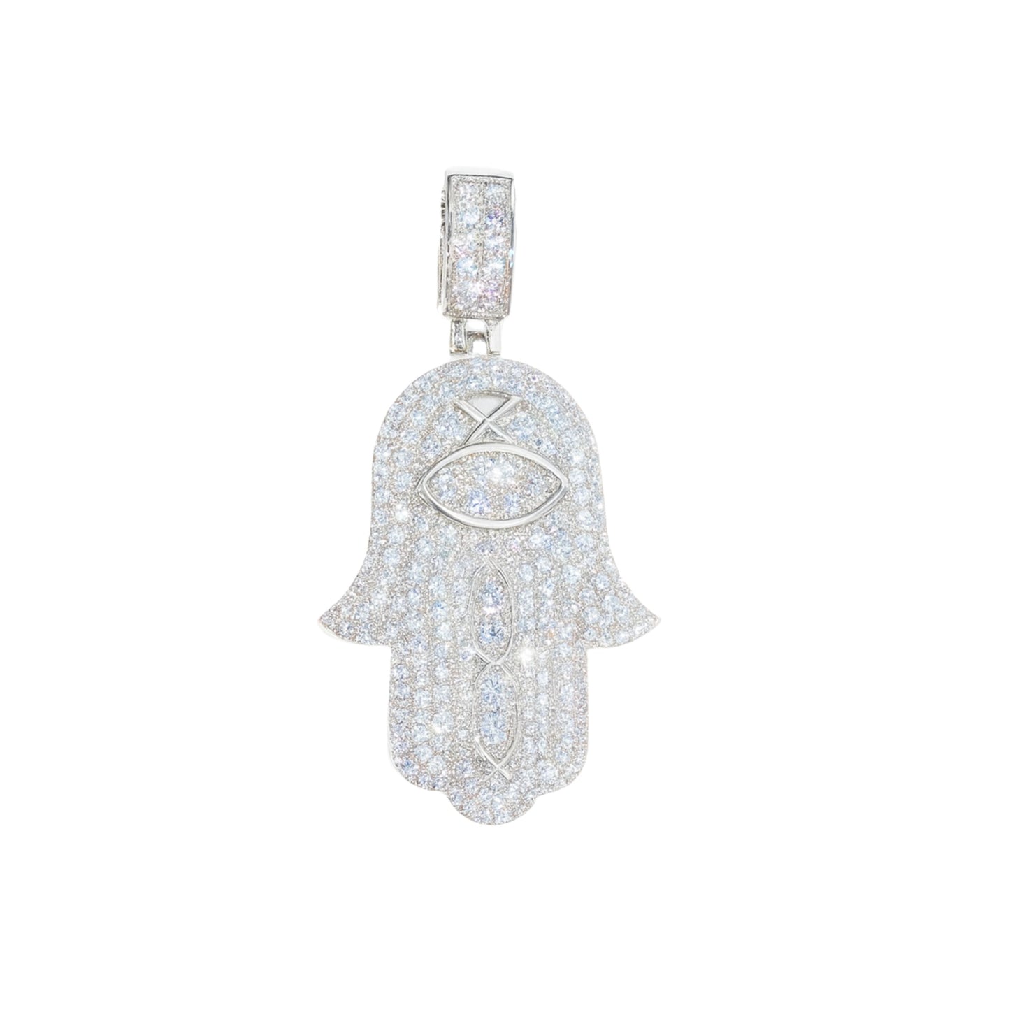 VVS1 Moissanite Hamsa Pendant