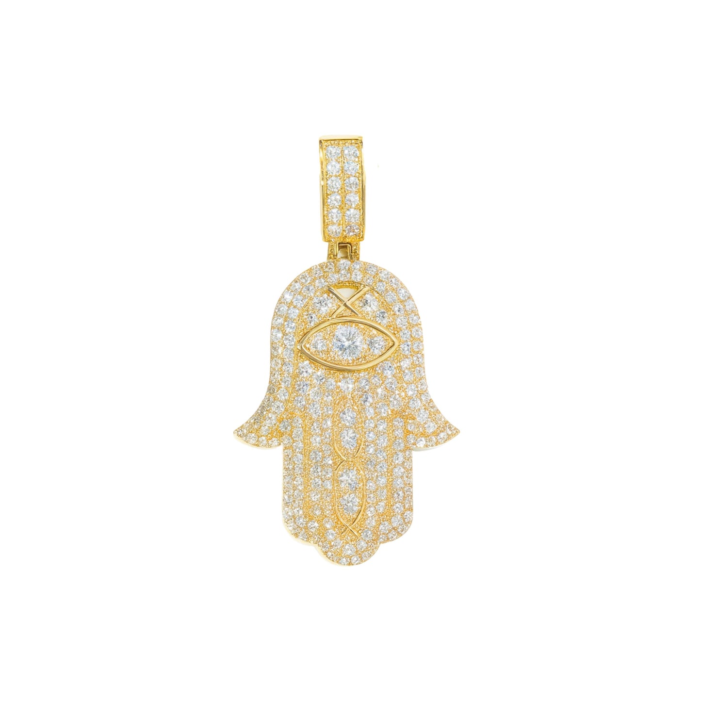 VVS1 Moissanite Hamsa Pendant