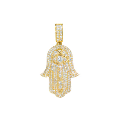 VVS1 Moissanite Hamsa Pendant