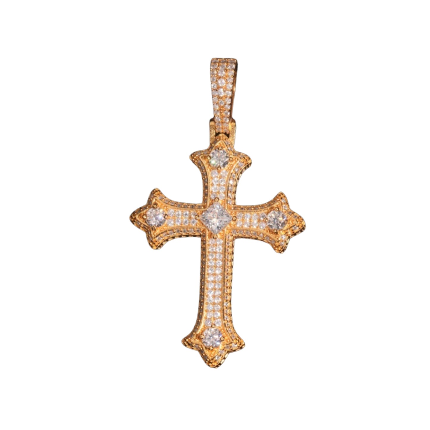 VVS1 Moissanite Iced-Out Hip Hop Cross Pendant