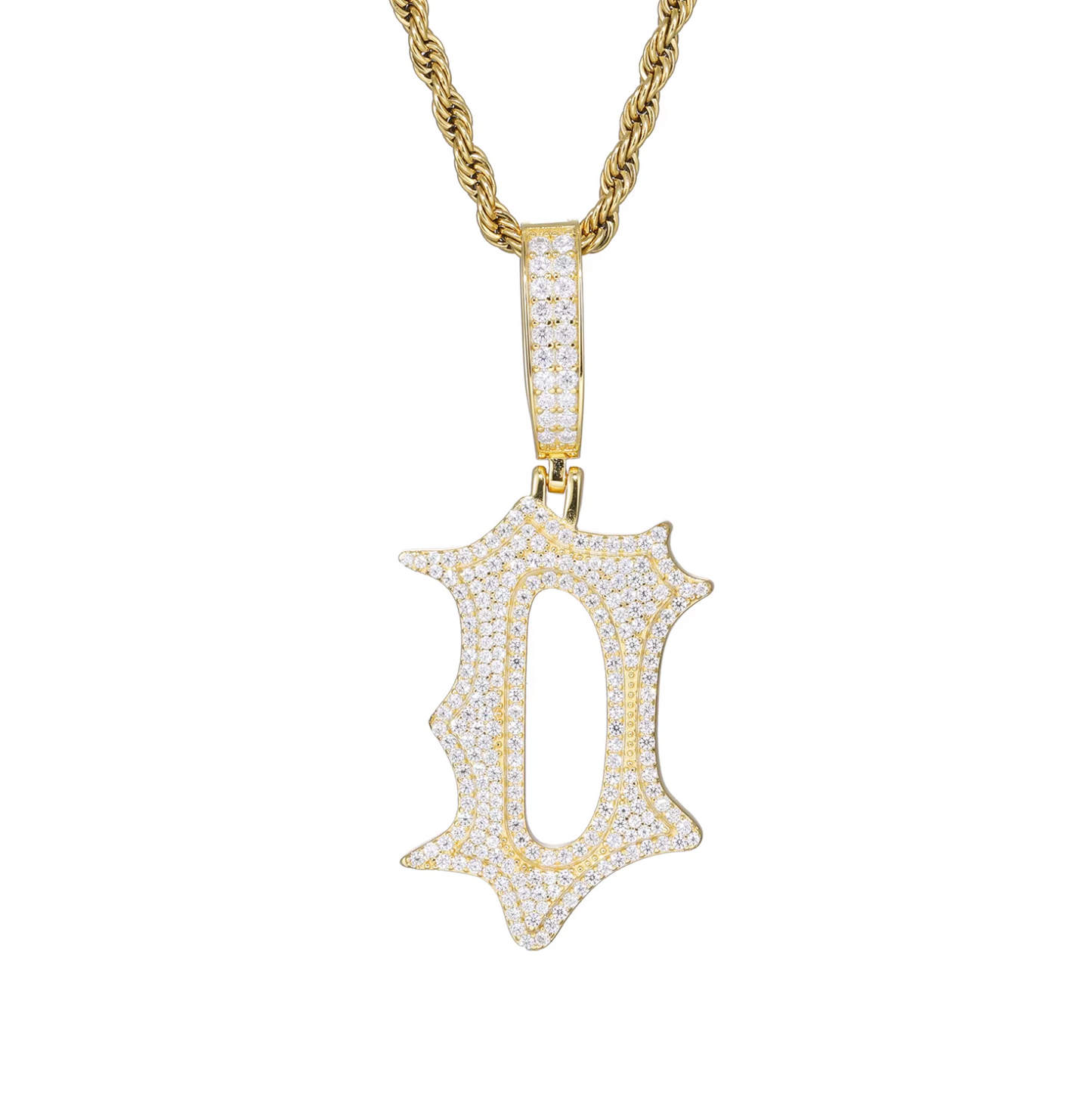 VVS1 Moissanite Wavy Style A-Z Letter